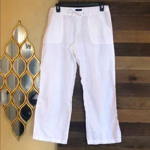 Gap White Linen Pant - Size 12